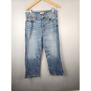 Re/Done Jeans Women's 27 High Rise 90's Boyfriend Baggy Fit Light Wash Vintage